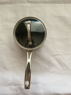Cuisinart Black Stainless Steel Saucepan with Glass Lid